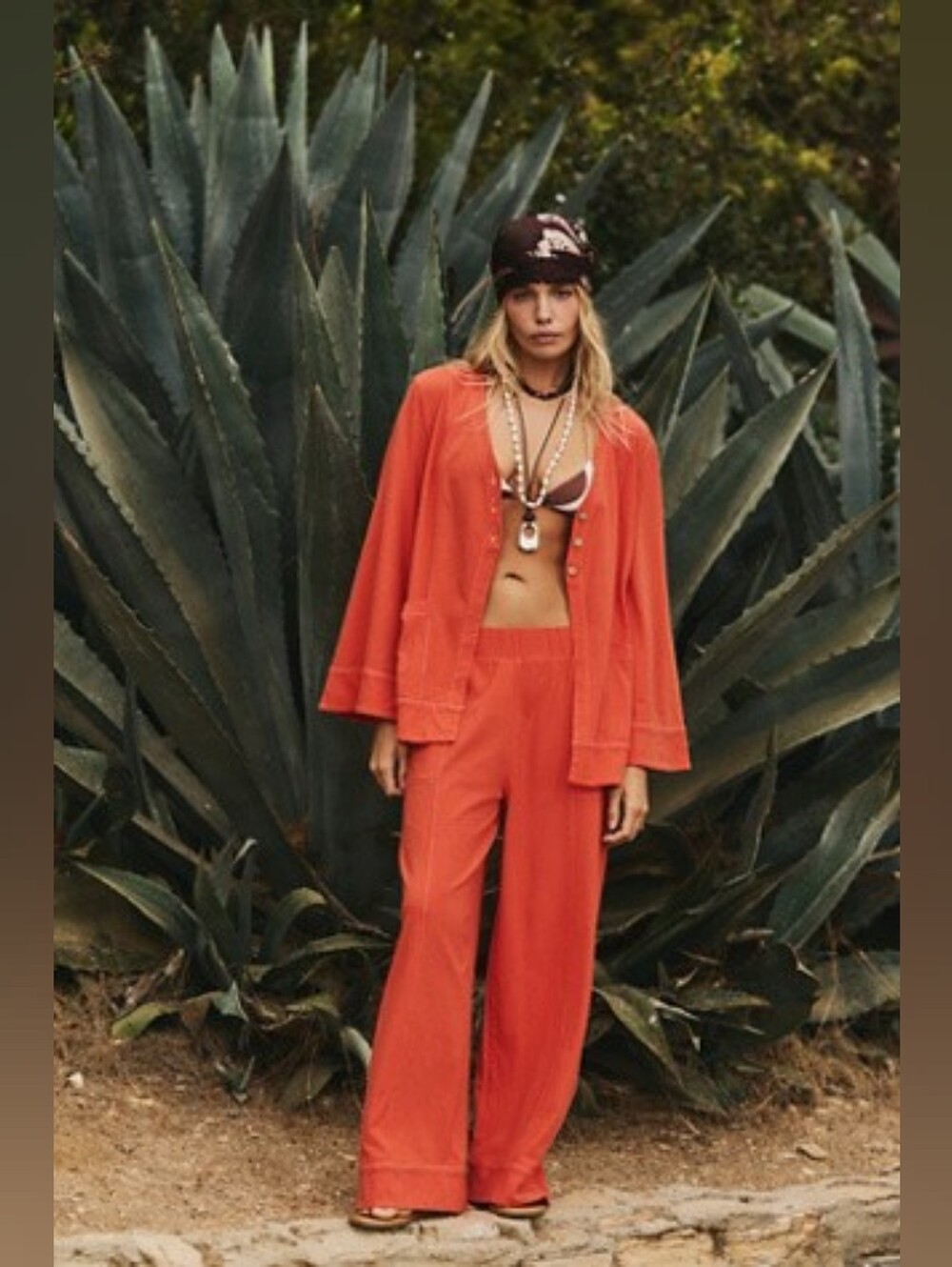 Nwt Free People Strada Set Orange  Oversized XS